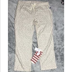 Old Navy Flannel Pajama Pants & Gripper Socks